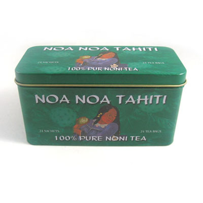 方形绿茶铁盒