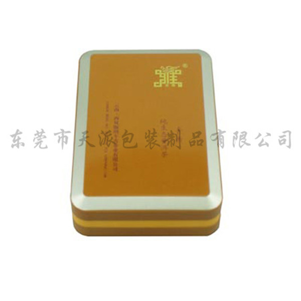 高档灵芝茶铁盒|专业供应灵芝茶方形铁盒