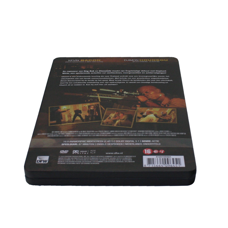 美国冒险犯罪动作大片DVD光碟包装金属盒