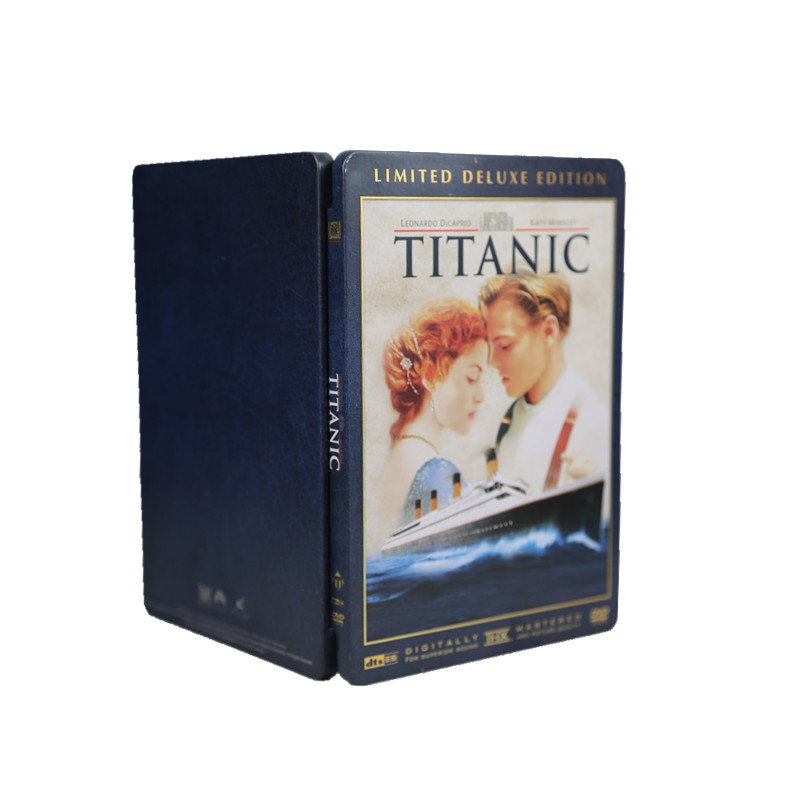 3D版泰坦尼克号DVD光碟包装铁盒 电影光盘包装铁皮盒