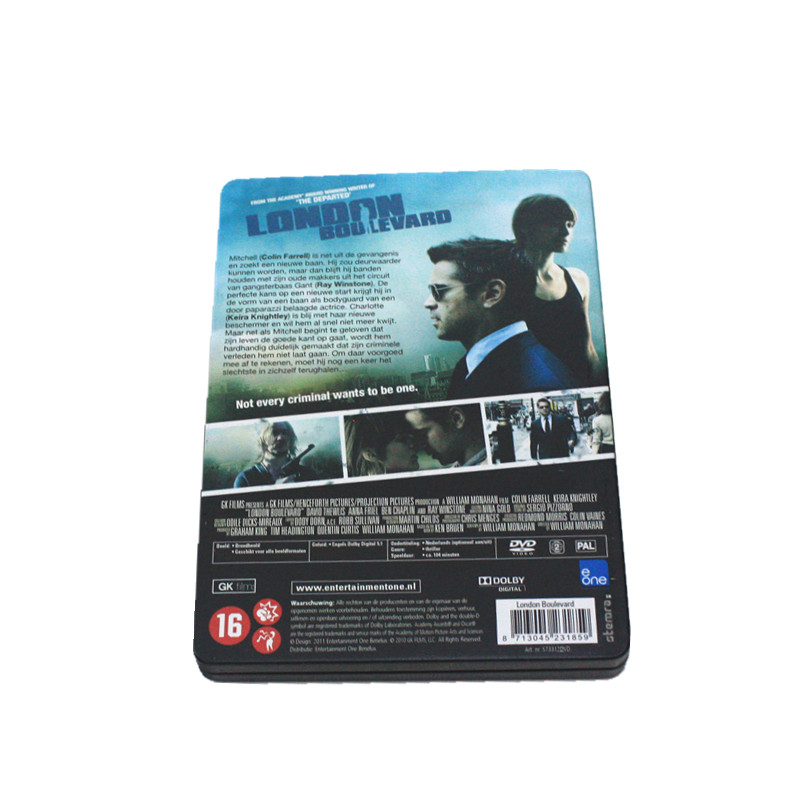 犯罪系列电影DVD光碟铁盒 厂家定制优质马口铁DVD光碟包装盒