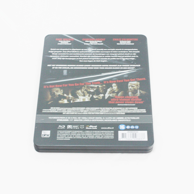 速度与激情犯罪动作电影马口铁铁盒DVD专业包装盒定制生产