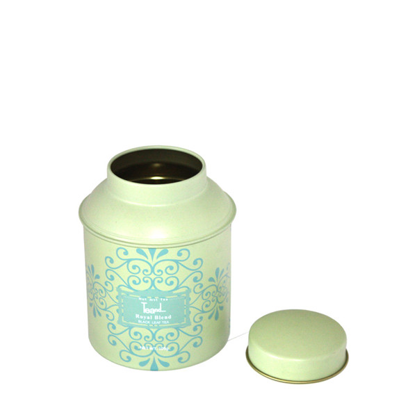 圆形绿茶茶叶铁罐定制