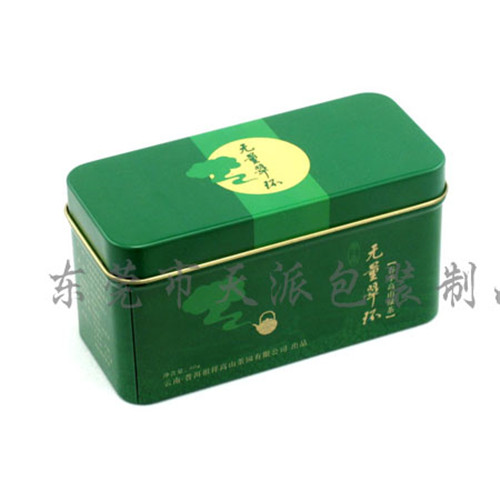 方形绿茶茶叶铁盒包装定制