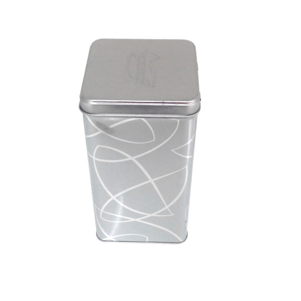 深圳正方形茉莉花茶铁罐包装|翻盖式茉莉花茶铁罐子