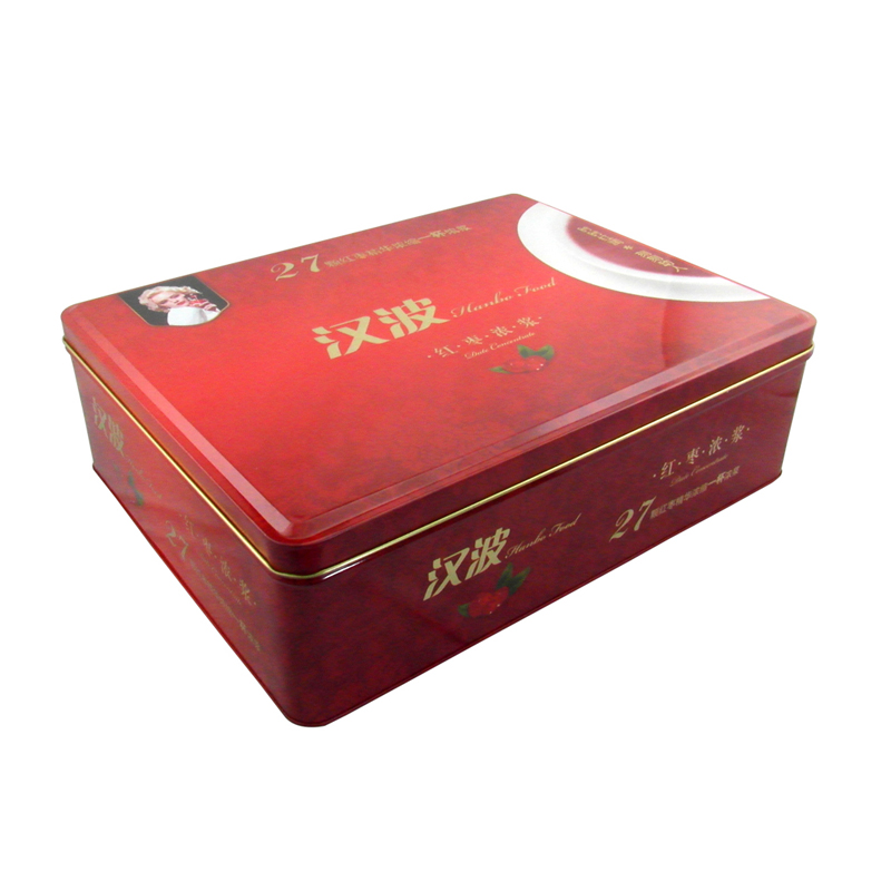 广州厂家加工生产高档长方形灵芝铁盒
